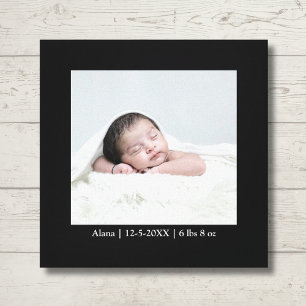 Newborn One Photo Custom Canvas Print