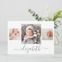 Newborn Photo Collage Birth Announcements