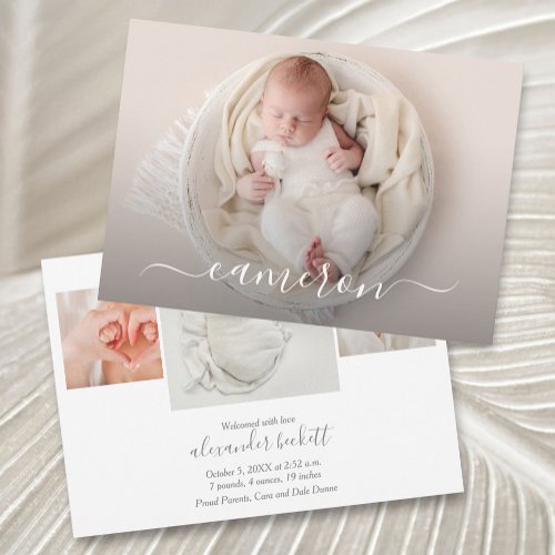 Newborn Photo Collage Birth Announcements