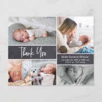 Newborn Photo Collage Chalkboard baby shower