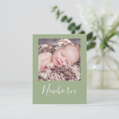 Newborn Photo First Birthday Banner Card