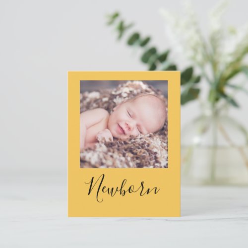 Newborn Photo First Birthday Banner Card