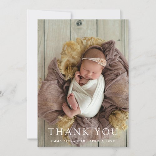 Newborn Photo Thank You Card | Minimal Chic