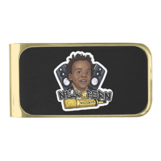 Newborn Records Goldplated Money Clip