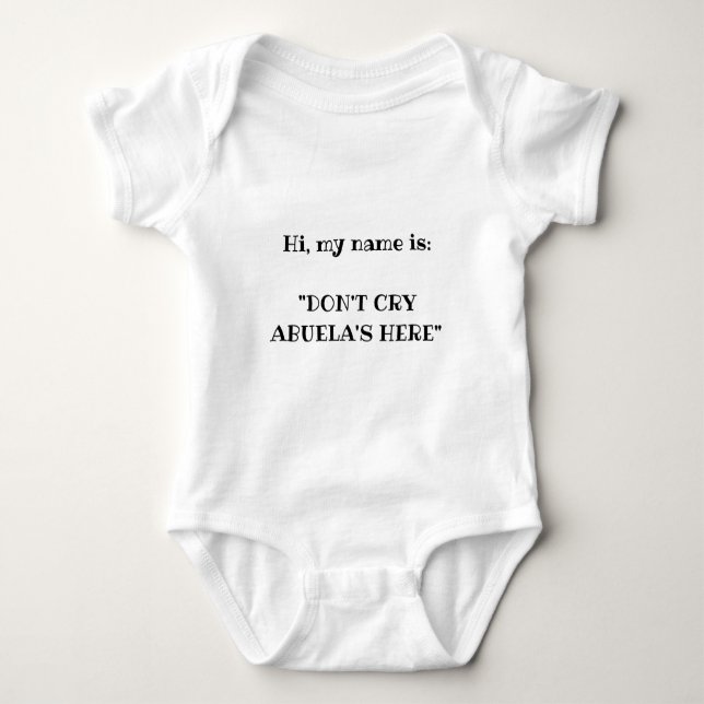 NEWBORN SHIRT BODYSUIT gift for ABUELA cute (Front)