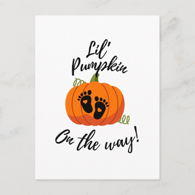 Newborn shower, baby cute quote, Halloween pumpkin Postcard (Front)