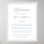 Newborn Sign, Wash Hands Poster at Zazzle
