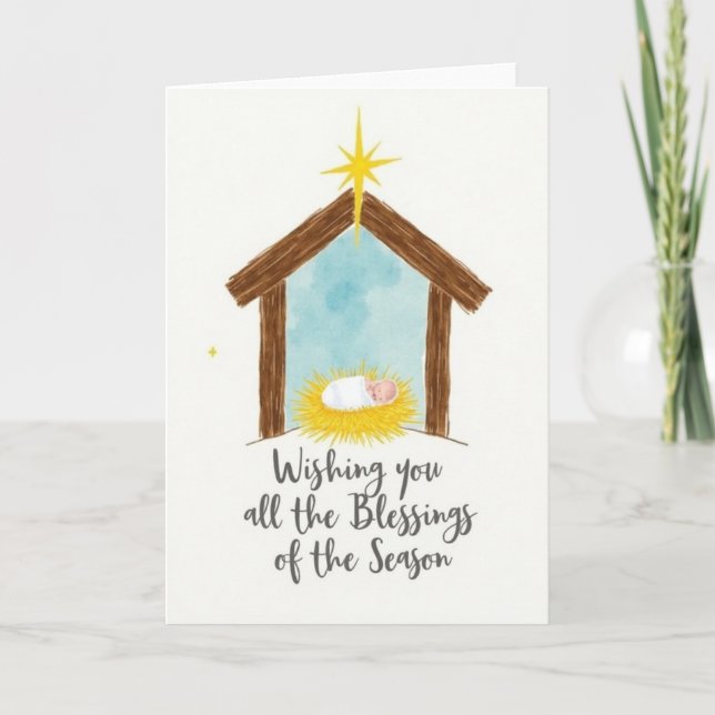 Newborn Star Blessing Season Card (Front)