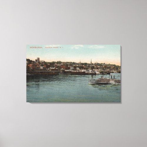 Newburgh NY _ Waterfront view of Hudson River Canvas Print