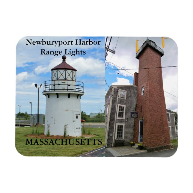 Newburyport Harbor Range Lights, MA Flexi Magnet (Horizontal)
