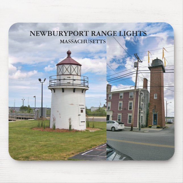 Newburyport Harbor Range Lights, Mass Mousepad (Front)
