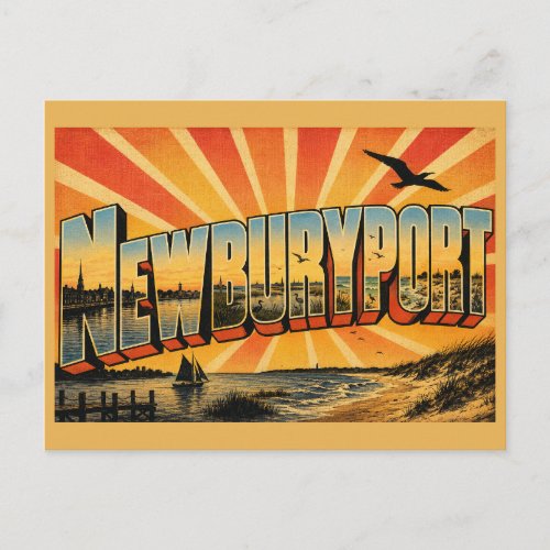 Newburyport Massachusetts River Wildlife Refuge Postcard