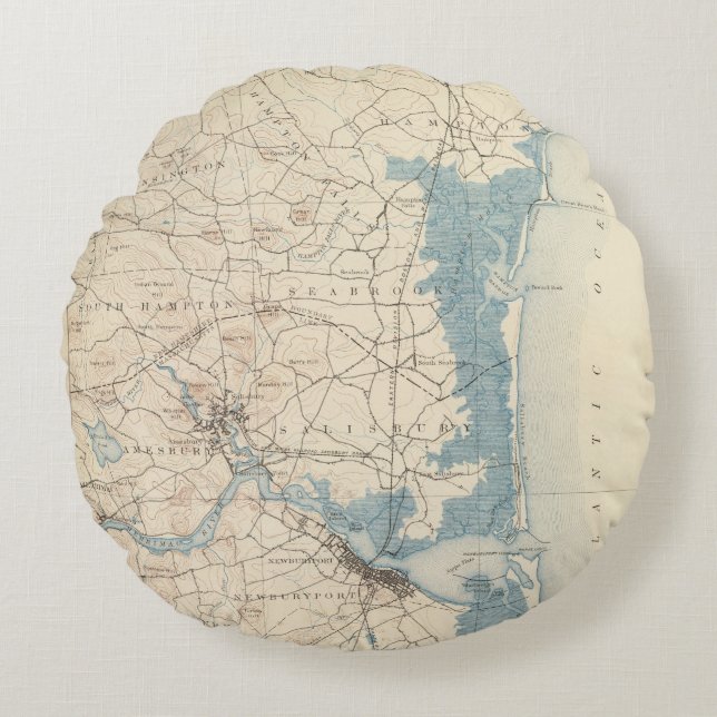Newburyport, Massachusetts Round Pillow (Front)