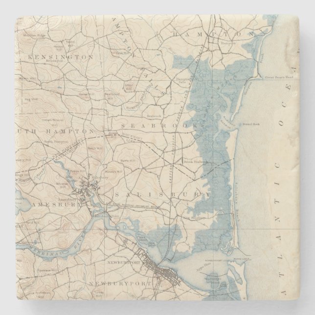 Newburyport, Massachusetts Stone Coaster (Front)