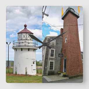 Newburyport Range Lights, MA Square Clock