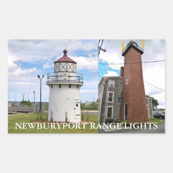 Newburyport Range Lights  Massachusetts Stickers by LighthouseGuy at Zazzle