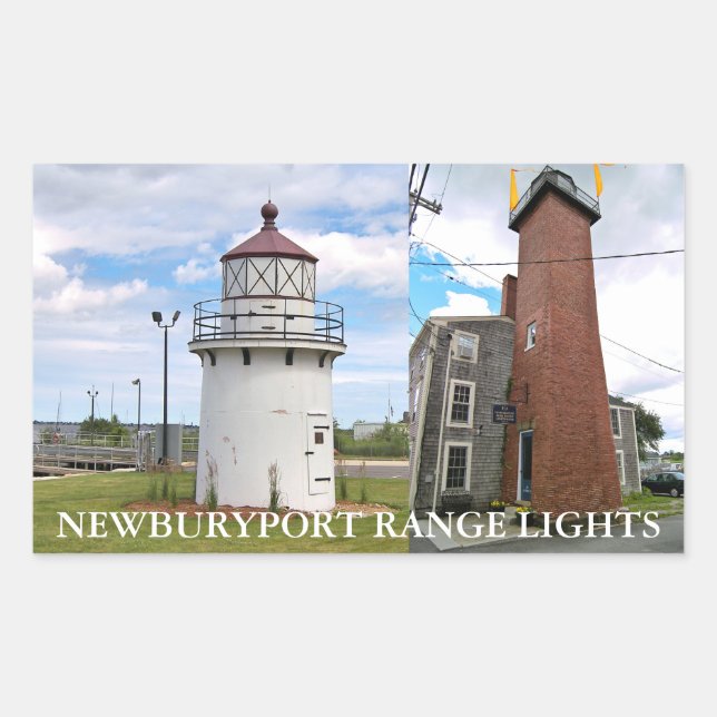 Newburyport Range Lights, Massachusetts Stickers (Front)