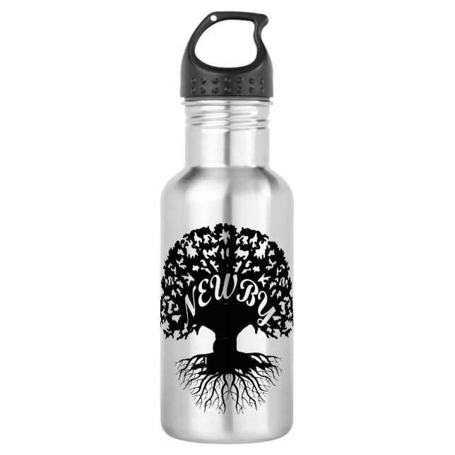 NEWBY FAMILY TREE  STAINLESS STEEL WATER BOTTLE (Front)