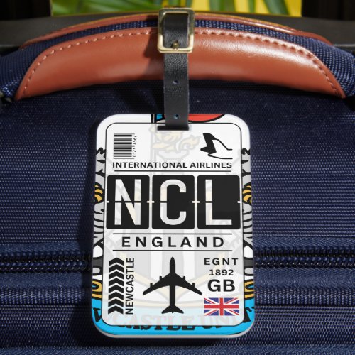 Newcastle Airport Luggage Tag
