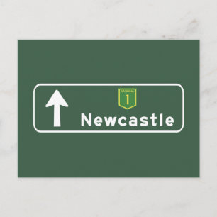 Newcastle, Australia Road Sign Postcard