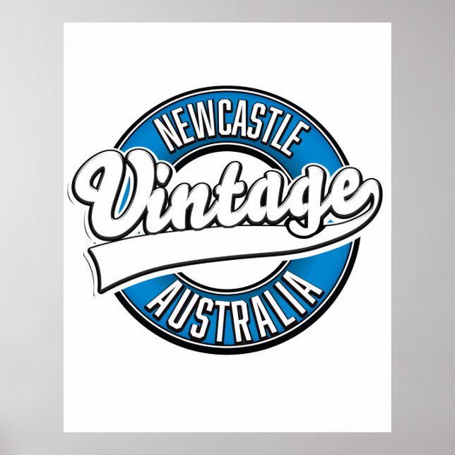 Newcastle Australia vintage style Poster (Front)