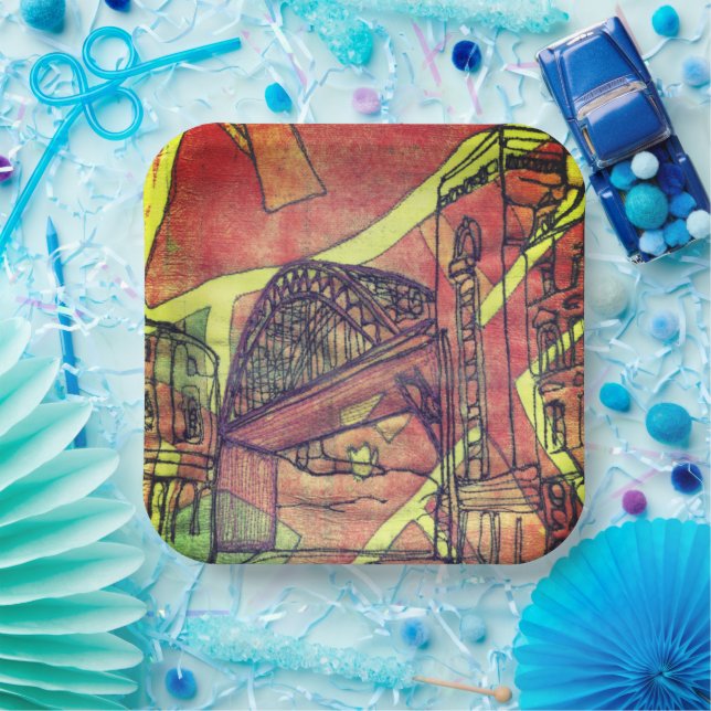 Newcastle bridge paper plates (Party)