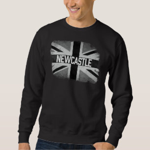 Newcastle British United Kingdom Black & White Fla Sweatshirt