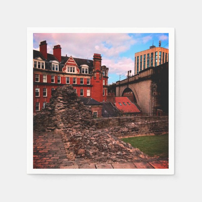 Newcastle buildings napkins (Front)