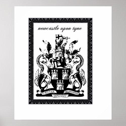 newcastle coat of arms poster