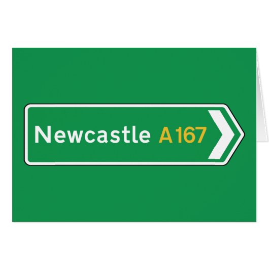 Newcastle, UK Road Sign Cards (Front Horizontal)