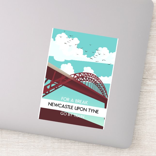 Newcastle upon Tyne bridge poster. Sticker (Detail)