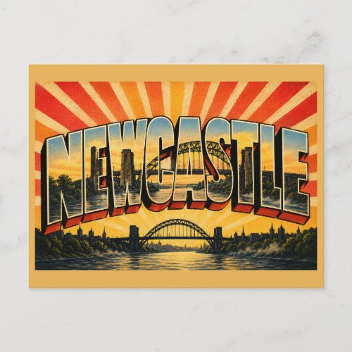 Newcastle upon Tyne England Riverside Bridge Postcard