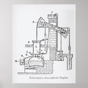 Newcomen's Atmospheric Engine Poster
