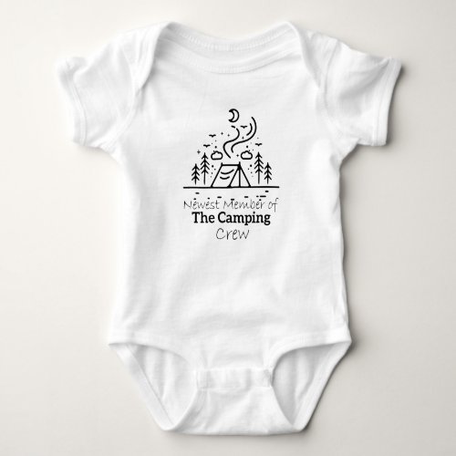 Newest Member of the Camping Crew Camping Gift Baby Bodysuit