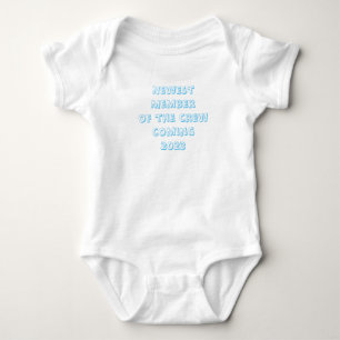 Newest Member of the Crew Coming 2023 Blue Baby Bodysuit