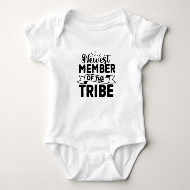 Newest Member Of The Tribe Baby Bodysuit (Front)
