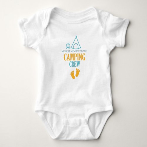 Newest member To The Camping Crew  Baby Bodysuit