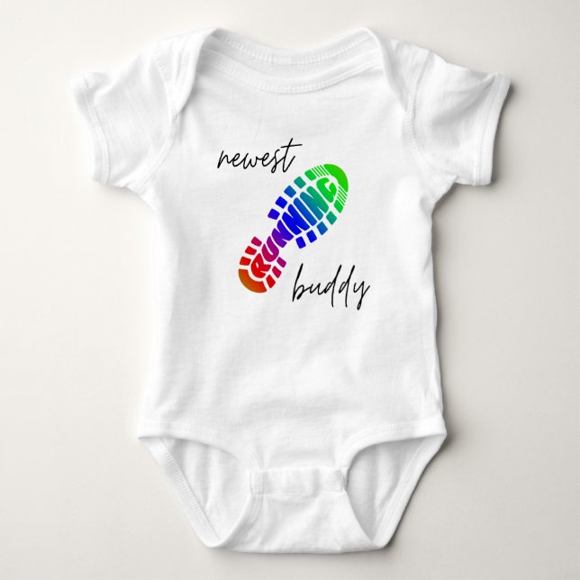 Newest Running Buddy Baby Bodysuit (Front)