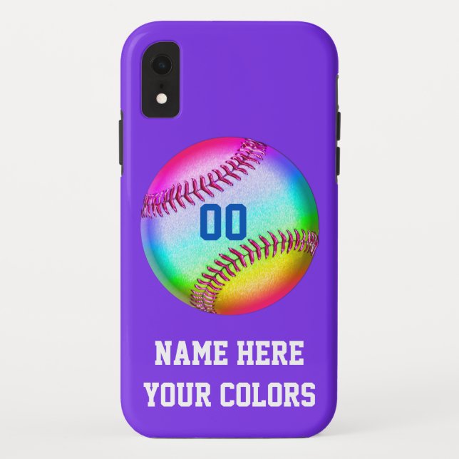 Newest to Older Personalized Softball Phone Cases (Back)