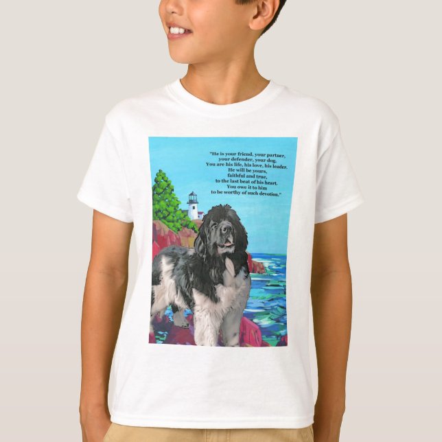 NEWF AND LIGHTHOUSE T-Shirt (Front)