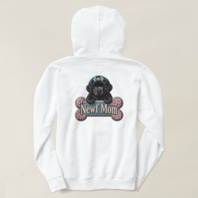 Newf Mom Bone Hoodie (Design Back)