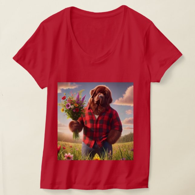 Newf mom T-Shirt (Laydown)