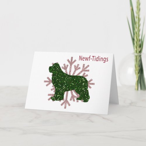 Newf_Tidings Glitter Card
