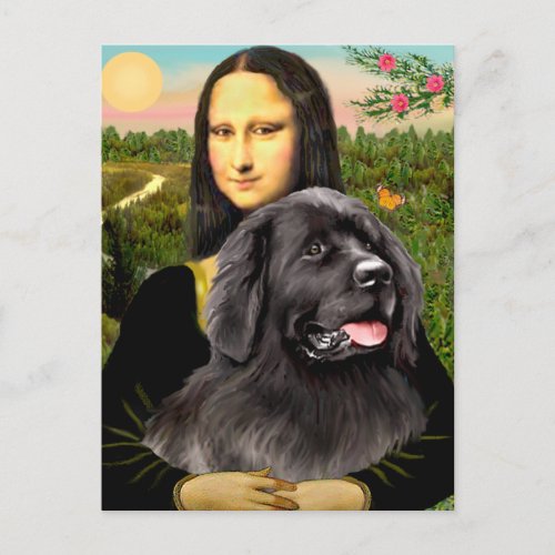 Newfie 2 _ Mona Lisa Postcard