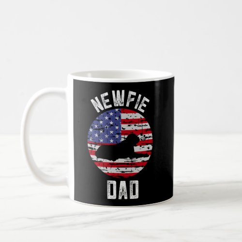 Newfie Dad Newfoundland Dog Gift American Flag New Coffee Mug