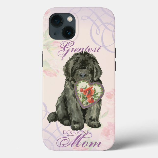 Newfie Heart Mom Case-Mate iPhone Case (Back)