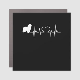 Newfie Heartbeat Newfoundland Cute Newfie Car Magnet