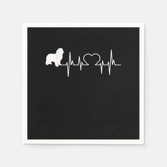 Newfie | Heartbeat Newfoundland | Cute Newfie Napkins (Front)