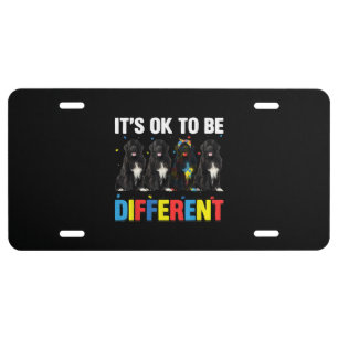 Newfie It's OK To Be Different Funny Newfie License Plate