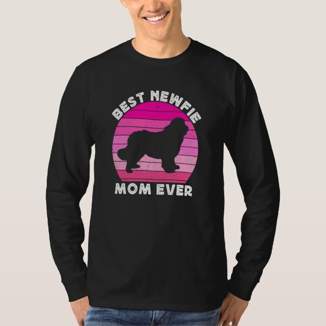 Newfie Mama Mom For Women Newfy Newfoundland Dog M T-Shirt (Front)